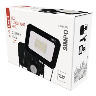 EMOS LED REFLEXOR SIMPO 20W, 2000Lm, 4000K, PIR EMOS LED REFLEXOR SIMPO 20W, 2000Lm, 4000K, PIR