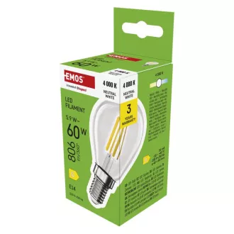 EMOS LED FLM MINI GL 5,9W (60W) 806lm E14 NW EMOS LED FLM MINI GL 5,9W (60W) 806lm E14 NW