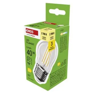 EMOS LED FLM MINI GL 3,4W(40W) 470lm 470lm E27 WW