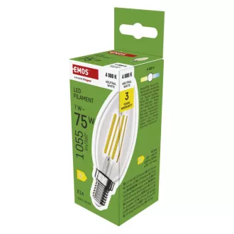 EMOS LED FLM gyertya 7W(75W) 1055lm E14 NW