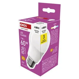 EMOS LED CLS A60 7W(60W) 806lm 806lm E27 NW