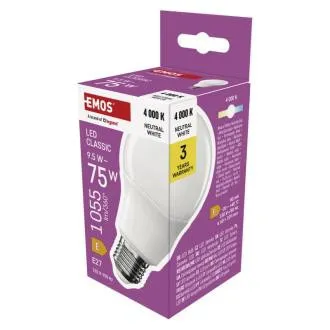 EMOS LED CLS A60 9,5W(75W) 1055lm E27 NW EMOS LED CLS A60 9,5W(75W) 1055lm E27 NW