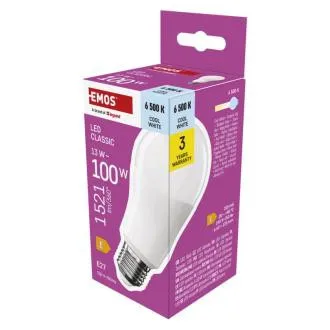 EMOS LED CLS A60 13W(100W) 1521lm E27 CW 13W(100W) 1521lm E27 CW EMOS LED CLS A60 13W(100W) 1521lm E27 CW 13W(100W) 1521lm E27 CW