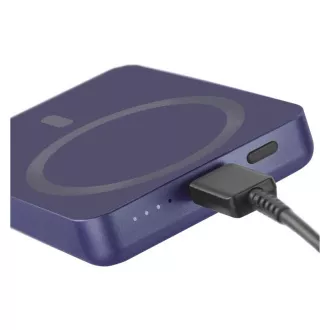EMOS POWERBANK WI 522, vezeték nélküli töltés 20W, 5.000mAh, KÉK, 1xUSB-C