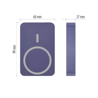 EMOS POWERBANK WI 1046, vezeték nélküli töltés 20W, 10.000mAh, KÉK, 1xUSB-C