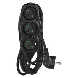 EMOS hosszabbító kábel 3z/5m, fekete, 1,5mm EMOS hosszabbító kábel 3z/5m, fekete, 1,5mm