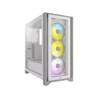 CORSAIR iCUE 4000X RGB TG mid-tower, fehér