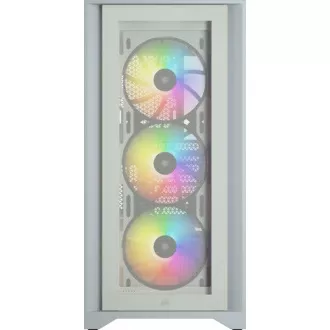 CORSAIR iCUE 4000X RGB TG mid-tower, fehér