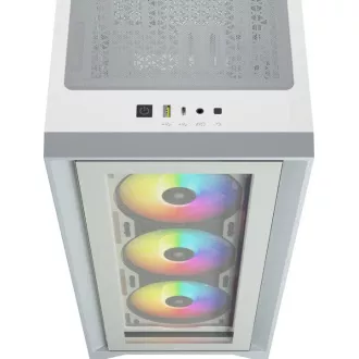 CORSAIR iCUE 4000X RGB TG mid-tower, fehér