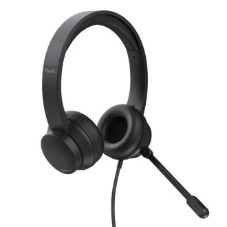Trust HS-150/Stereo/Jack/Jack/Wire/Fekete