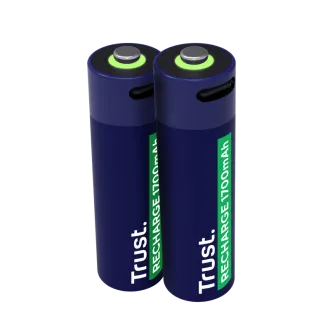 TRUST USB-C ÚJRATÖLTHETŐ ELEMEK 2P - AA TRUST USB-C ÚJRATÖLTHETŐ ELEMEK 2P - AA