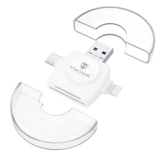 VIKING MEMORY CARD READER V4 USB3.0 4V1 fehér VIKING MEMORY CARD READER V4 USB3.0 4V1 fehér