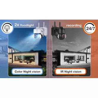 Napelemes HD kamera Viking HDs03 4G/20000mAh/színes éjjellátó/IP66/alkalmazás/értesítés/fehér