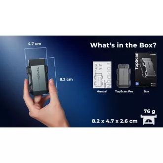 TOPDON diagnosztikai eszköz TopScan Pro/OBD 2 funkciók/13 speciális funkciók/Android/iOS/alkalmazások