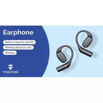 Viking V49/BT/Vezeték nélküli/Vezeték nélküli/Fekete vezeték nélküli Bluetooth fejhallgató