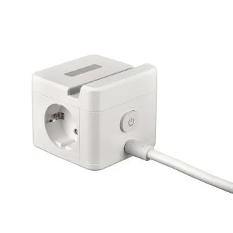 Tápegység VIKING YC23H, fehér/Kimenet:2xAC,1xUSB-A,2xUSB-C/Mobil tartó/LED fény/1,4m kábel Tápegység VIKING YC23H, fehér/Kimenet:2xAC,1xUSB-A,2xUSB-C/Mobil tartó/LED fény/1,4m kábel