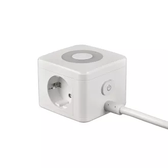 Tápegység VIKING YC23L, fehér/kimenet:2xAC,1xUSB-A,2xUSB-C/érintkezési fény/1,4m kábel