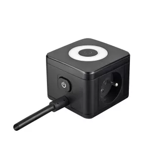 Tápegység VIKING YC23L, fekete/kimenet:2xAC,1xUSB-A,2xUSB-C/érintkező LED fény/1,4m kábel