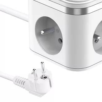 Tápegység VIKING YC33, fehér/kimenet:3xAC, 1xUSB-A,2xUSB-C/On/Off gomb/1,4m kábel Tápegység VIKING YC33, fehér/kimenet:3xAC, 1xUSB-A,2xUSB-C/On/Off gomb/1,4m kábel