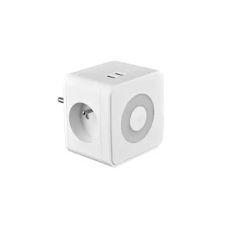 Tápegység VIKING Y23L, fehér/kimenet:2xAC,1xUSB-A,2xUSB-C/érintkező LED fény