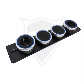 Viking A40SB aljzatmodul, ezüst-fekete/kimenetek - 1xAC/teljesítmény 2500W/230V,16A,50Hz/aljzat típusig