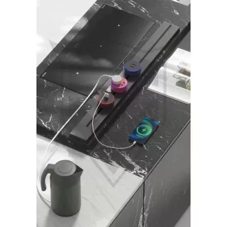 Süllyesztett Viking LZ60B/230V,50Hz/60cm hosszú/fekete/felső 7 modulig/IP20/alumínium/süllyesztve
