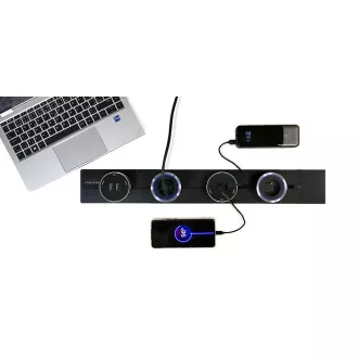 Süllyesztett Viking LZ60B/230V,50Hz/60cm hosszú/fekete/felső 7 modulig/IP20/alumínium/süllyesztve