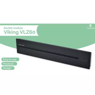 Süllyesztett Viking LZ60B/230V,50Hz/60cm hosszú/fekete/felső 7 modulig/IP20/alumínium/süllyesztve