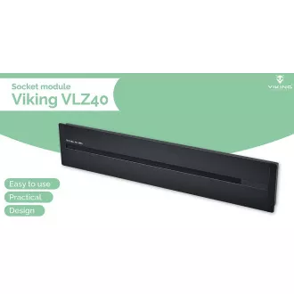 Aljzatszalag - süllyesztett Viking LZ40B/230V,50Hz/40cm hosszú/fekete/felső 5 modulig/IP20/alumínium/süllyesztve