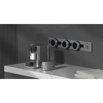 Aljzatszalag - süllyesztett Viking LZ40B/230V,50Hz/40cm hosszú/fekete/felső 5 modulig/IP20/alumínium/süllyesztve