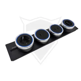Aljzatszalag - süllyesztett Viking LZ40B/230V,50Hz/40cm hosszú/fekete/felső 5 modulig/IP20/alumínium/süllyesztve