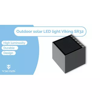 Kültéri napelemes LED fény Viking SR32/700 lm/IP54/4 üzemmódok/napfény fehér