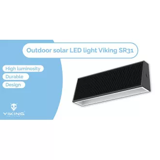Kültéri napelemes LED fény Viking SR31/700 lm/IP44/4 üzemmódok/napfény fehér