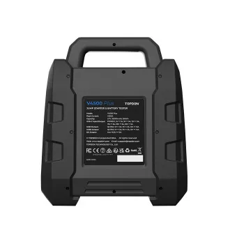 TOPDON autó akkumulátor indító és tesztelő V4500Plus/32000mAh(120Wh)/max. kimeneti áram 4500A//IP65