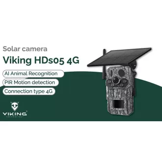 Napelemes kamera Viking HDs05 4G/2304x1296/PIR érzékelő/mozgásérzékelő/7800mAh Napelemes kamera Viking HDs05 4G/2304x1296/PIR érzékelő/mozgásérzékelő/7800mAh