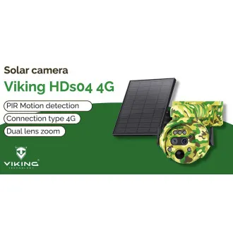 Napelemes kamera Viking HDs04 4G szürke/2304x1296/PIR érzékelő/mozgásérzékelő/7800mAh