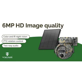Napelemes kamera Viking HDs04 4G szürke/2304x1296/PIR érzékelő/mozgásérzékelő/7800mAh