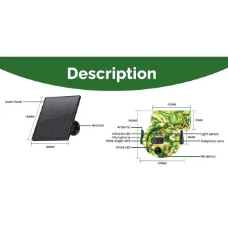 Napelemes kamera Viking HDs04 4G szürke/2304x1296/PIR érzékelő/mozgásérzékelő/7800mAh
