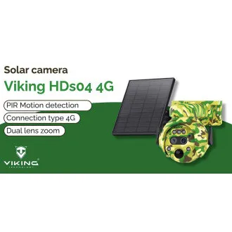 Napelemes kamera Viking HDs04 4G szürke/2304x1296/PIR érzékelő/mozgásérzékelő/7800mAh