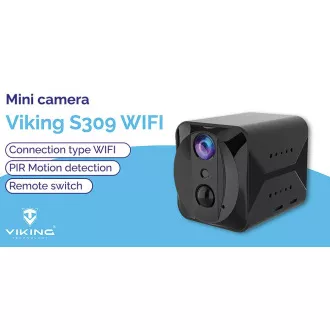 Mini kamera Viking S309 Wifi/1080P/éjjellátó/mozgásérzékelő/2500mAh/mobil alkalmazás