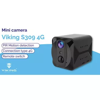 Viking S309 4G/1080P mini kamera/éjjellátó/mozgásérzékelő/2500mAh/mobil alkalmazás Viking S309 4G/1080P mini kamera/éjjellátó/mozgásérzékelő/2500mAh/mobil alkalmazás