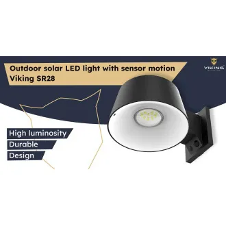 Kültéri napelemes LED lámpa Viking SR28/1000lm / napelemes / 4000K (nappali fehér)/ 4 üzemmód