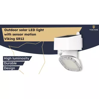 Kültéri napelemes LED fény Viking SR12/2000lm / napelemes /3000K   4000K (meleg és nappali fehér)