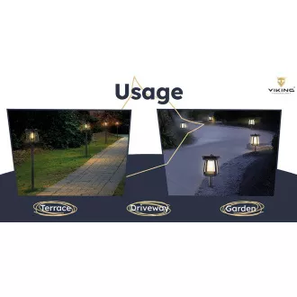 Kültéri napelemes LED fény Viking SR10L/350lm / napenergia / 4000K (nappali fehér)/ 4 üzemmód