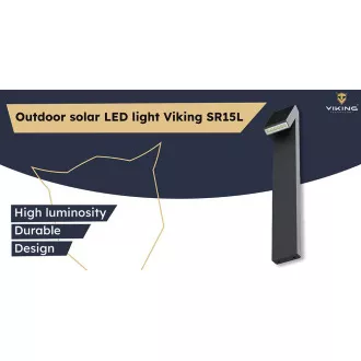 Kültéri napelemes LED fény Viking SR15L/500lm / napelemes / 3000K (meleg fehér)/ 4 üzemmódban