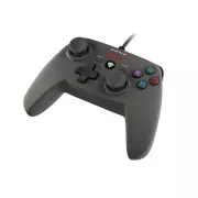 Vezetékes gamepad Genesis P58, PS3/PC-hez, rezgés