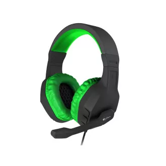 Genesis Argon 200, fekete-zöld színű sztereó játék headset