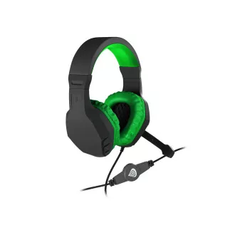 Genesis Argon 200, fekete-zöld színű sztereó játék headset