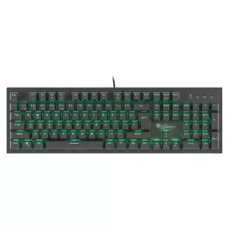 Genesis Gaming mechanikus billentyűzet THOR 300/RGB/Outemu kék/vezeték nélküli USB/US elrendezés/fekete