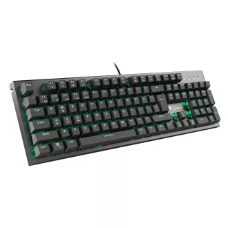 Genesis Gaming mechanikus billentyűzet THOR 300/RGB/Outemu kék/vezeték nélküli USB/US elrendezés/fekete